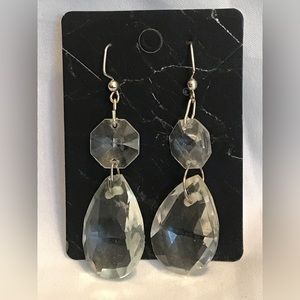 3/$20 Beautiful Handmade Earrings! Dangly clear beads